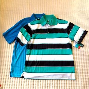 PRO TOUR mens golf polo M men’s polo/ 2 for 1! Blue/ turquoise collared shirt